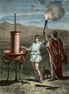 Aeneas Tacticus Invents Phased Signaling System 336BC by Unknown artist