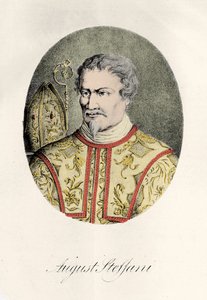 Agostino Steffani, Italian composer, engraving 1856