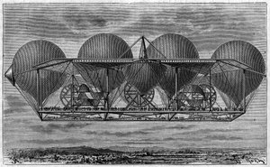 Airship project of inventor Ernest Petin by Unknown artist