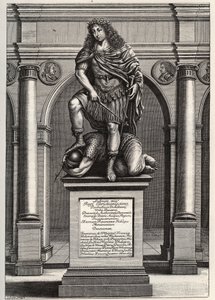 Allegory Representing King Louis XIV Crushing His Enemies. Engraving by J. Frosne from 1653. Private Collection. by Unknown artist
