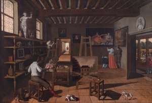 An Artist in His Studio