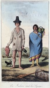 An Indian and his Squaw, Canada by Unknown artist