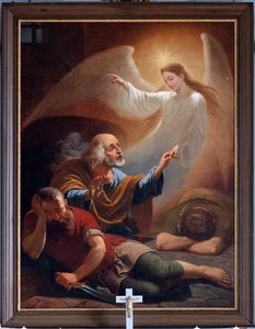 An Angel Frees Saint Peter from Prison by Unknown artist