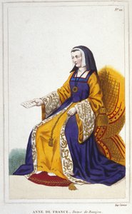 Anne de Beaujeu or Anne of France, French princess. Elder daughter of the Louis dolphin, future Louis XI.