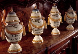 Apothecary Pots in Faience by Unknown artist