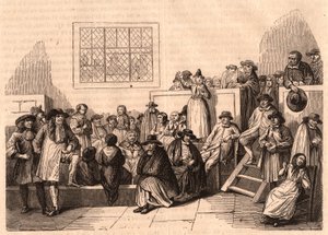 Assembly of Quakers in the 18th century in London, United Kingdom by Unknown