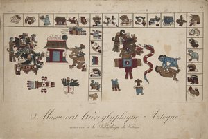 Aztec Hieroglyphic Manuscript in the Vatican Library by Unknown artist