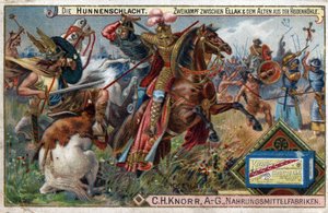 Barbarian invasions - History of Ekkehard IV of St. Gallen or Eckhard, Eckhart (980-1057) erudit, and Latin poet. Battle of the Huns. A singular battle between Ellak and the elder of the Heidenhohle