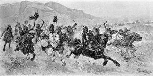 Barbarous invasions - The Huns (engraving) by Unknown artist