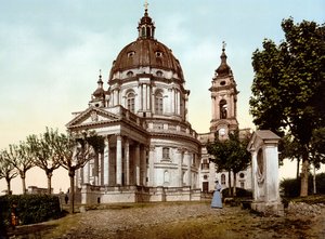 Basilica of Superga in Turin (Italy) in 1890 by Unknown artist