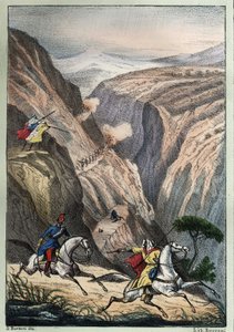 Battle at the Teniah of Mouzaïa, at Mount Atlas Pass between French troops and Arab Resistance by Unknown artist