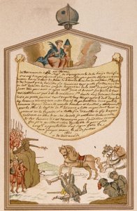 Battle scene with cannon in the Middle Ages - ex-voto Saint Barbe by Unknown artist