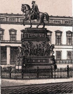 Berlin, Germany: statue of Frederic II the Great. The world illustrates 168 views. Undated (late 19th century)