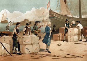 Bernard de Jussieu (1699-1777), French botanist, having brought back the cedar foot from England in 1734. by Unknown artist