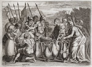 Bible of Royaumont, Old Testament: Abraham saves Loth by Unknown artist