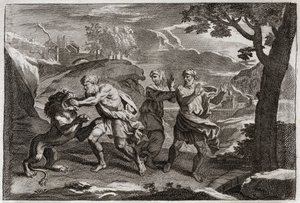 Bible of Royaumont, Old Testament: Birth of Samson (illustration from 1811) by Unknown artist