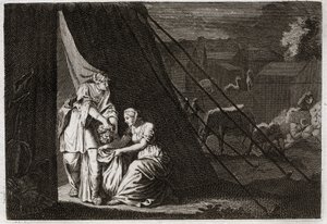 Bible of Royaumont, Old Testament: Death of Holofernes. Judith cuts off Holofernes