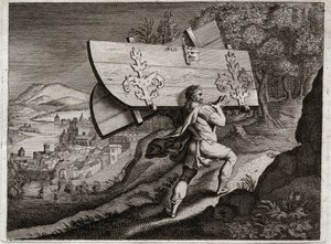 Bible of Royaumont, Old Testament: Gates of Gaza by Unknown artist