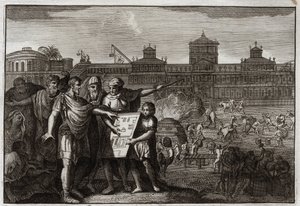 Bible of Royaumont, Old Testament: King Cyrus. Cyrus II the Great, King of Persia, and since from Babylon, having known that it had been predicted by the Prophets that it would be he who would make the Temple of Jerusalem rebel, gives power to all the Jews by Unknown artist