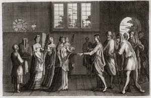 Bible of Royaumont, Old Testament: Marriage of Isaac (illustration from 1811)