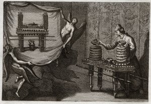 Bible of Royaumont, Old Testament: The table of proposal loaves in the Tabernacle. Illustration from 1811 by Unknown artist