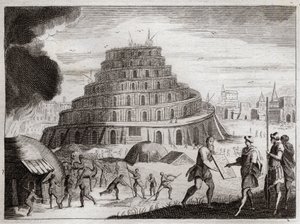 Bible of Royaumont, Old Testament: Tower of Babel by Unknown artist