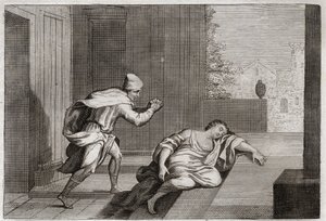 Bible of Royaumont, Old Testament: Woman of the Outraged Levite. Levite