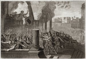 Bible of Royaumont, Old Testament: Zimri Burns by Unknown artist
