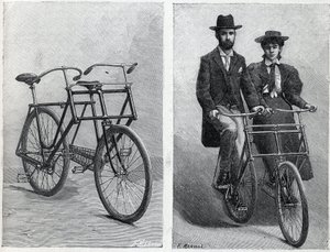 Bicycle has two seats from the manufacture 