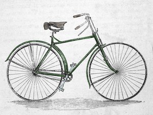 Bicycle model with frame.