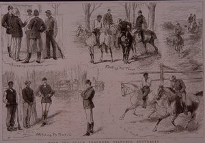 Black Trackers on the Trail of Bushrangers in Victoria, Australia in 1881 by Unknown artist