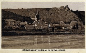 Bouvignes sur Meuse et Chateau de Creve Coeur, Wallonia, Belgium