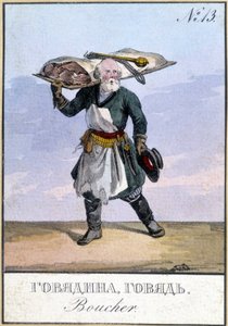 Butcher in Russia in the 19th century