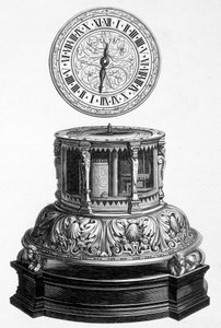 Cabinet Clock from the Valois Period - Engraving