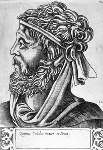 Caius Valerius Catullus dit Catulle (87 - 54 BC) Imaginary portrait, engraving of the 17th century