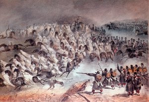 Campaign of Algeria, conquest of Constantine: the retreat of the French army in Sidi-Tamtam, 27 November 1836 by Unknown artist