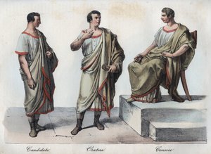 Candidates - Orator - Roman Censor - Engraving from 