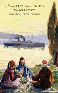 Cardboard of the French shipping company worldwide by Unknown artist