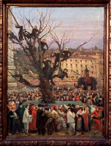 Carnival Scene in the Streets of Rome by Unknown artist