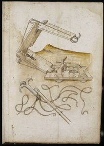 Catapult and Hook System - Manuscript: Parchment Sheet of an Engineer