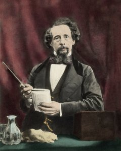Charles Dickens during a reading around 1860 by Unknown artist