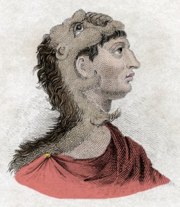 Civilization of Antiquity: Portrait of King Philip II of Macedon (382-336 BC), father of Alexander The Great. Engraving of the 19th century