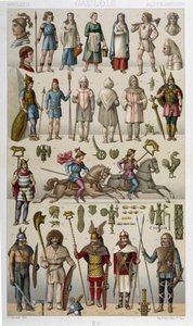 Costumes, armor and weapons of the Gallic and their warriors by Unknown artist
