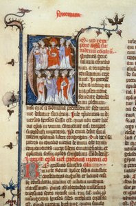 Council of Nicaea - manuscript illumination (ancient Latin translation of the first ecumenical councils attributed to Isidore), Middle Ages. B. Mr. Toulouse. Application for authorization to the Toulouse Municipal Library
