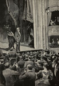 Crowd Cheering Giuseppe Verdi at End of Opera Falstaff, April 18