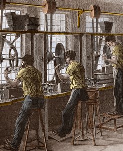 Crystal and Glass Cutting - Polishing of Crystal Glass by Unknown artist