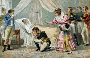Death of Napoleon I (1769-1821) in St. Helena on 5 May 1821 by Unknown artist