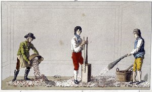Decoration: one of the stages of floor paving by Unknown artist