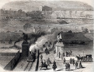 Demolition of the Trocadero in Paris in 1866
