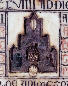 Detail of a Marble Tombstone of Simonetta and Percivalle Lercari, with Relief and Engraving by Unknown artist